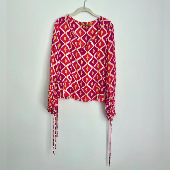 Tory Burch Silk Printed Blouse - Picture 2 of 5